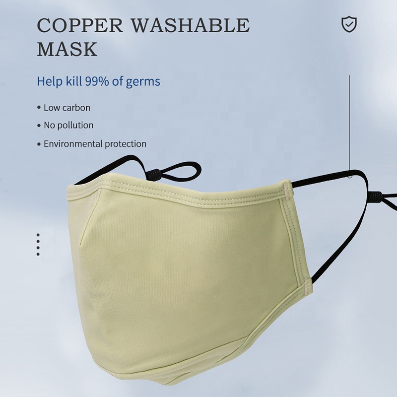 Лицевой щиток гермошлема хлопка Breathable Washable медной маски иона противобактериологический
