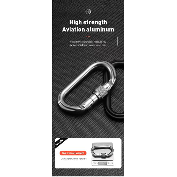 25KN Snap Hook Locking Aluminium Carabiner Clip Perfeito para segurança e segurança