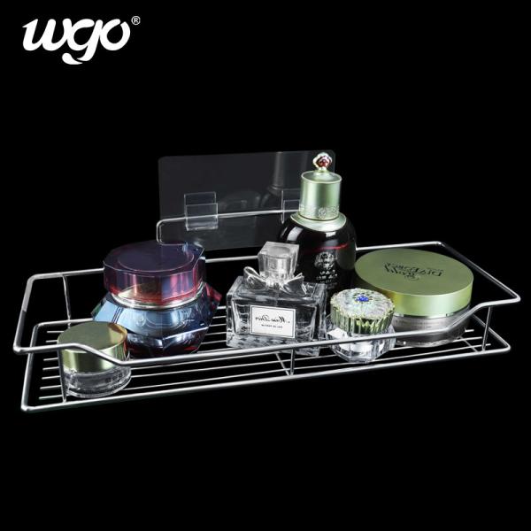 35.5cm Silver Color WGO Washable Bathroom Shower Caddy Clear Accessories Set