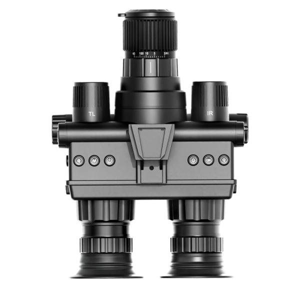 4K Helmet Mounted Night Vision Monocular with 4 Color Modes 1. 43 inch dual circular screens for Adults Hunting