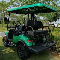 Carrinho de golfe de luxo personalizado com 4 rodas, travão de disco, tela de 10 polegadas, carro de clube de 4 lugares.