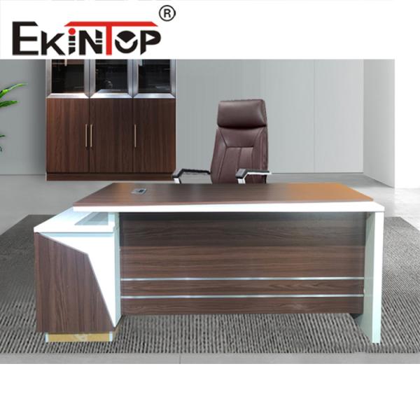 OEM ODM en forma de L Escritorio de oficina Mesa de oficina ejecutiva de madera de roble