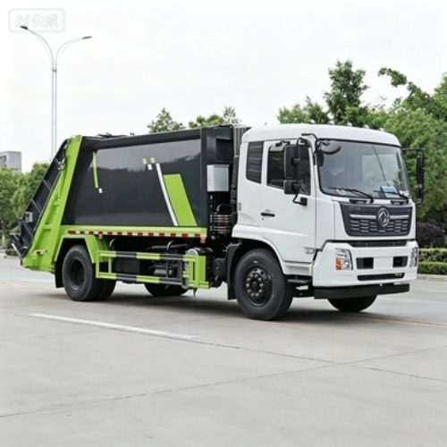 Garbage Compression Transfer Truck | Waste Refuse Compactor Sanitation Vehicle