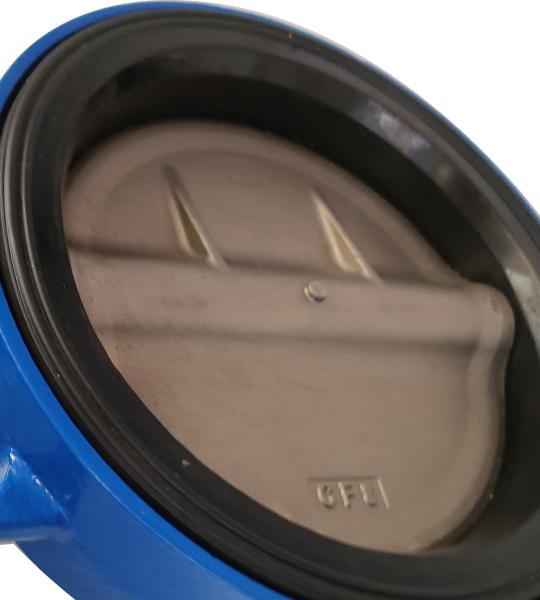 DN150 válvula de borboleta industrial com anel de vedação EPDM e placa de aço inoxidável