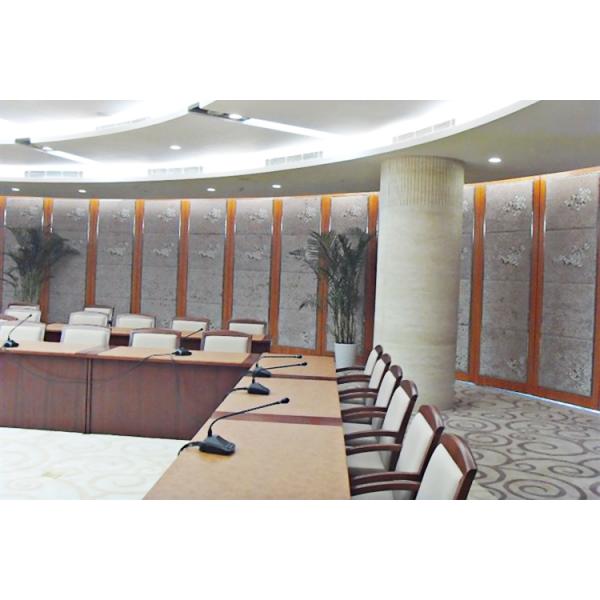 Soundproof Wall Panel Sliding Operable Office Partition Walls 65mm Thickness
