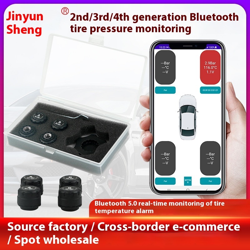 Customized Smart Wireless Pressure Sensor with 1 Year Warranty for Two-Wheel Motorcycles and Cars-Universal Fitment New