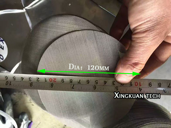 120mm Dia 40mesh 60mesh 80mesh Extrusion Screens For Sieving Contaminant In Polymer Melt