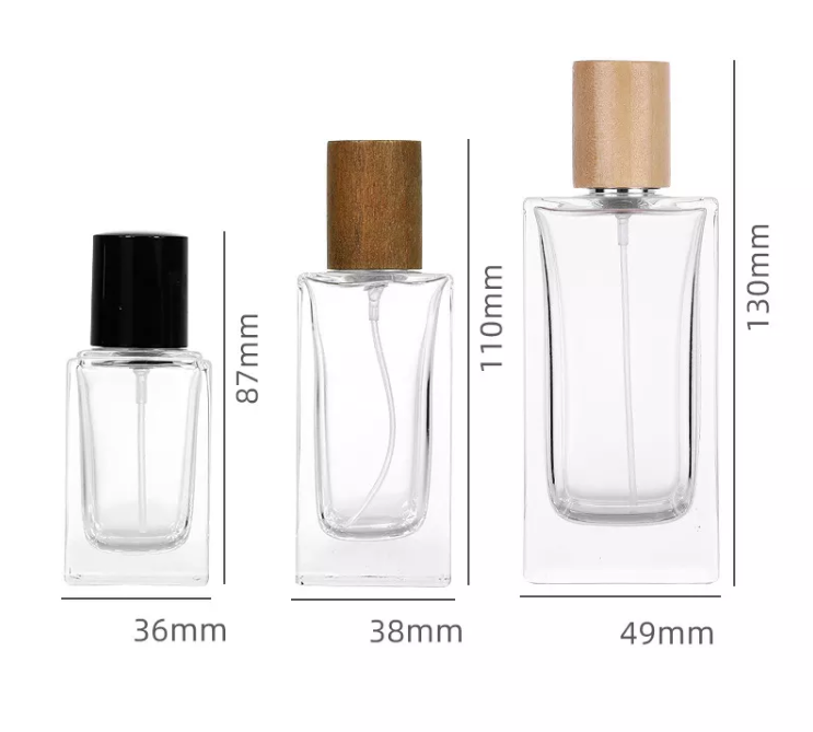 Стекло OEM 8.7cm 30ml Кристл разливает поверхность по бутылкам этикеты косметических духов противоударную