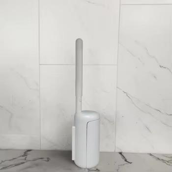 Long Handle Toilet Brush with Base for No Blind Spot Cleaning