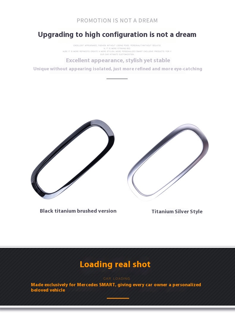 For Suitable for Smartfor Two Four Air Conditioner Adjustment Button Frame Interior Modification Stainless Steel Matte Button