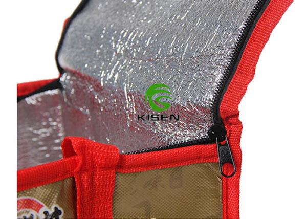 Insulation Film Heavy Duty Lunch Box Cooler , Thermal Heated Food Delivery Bags