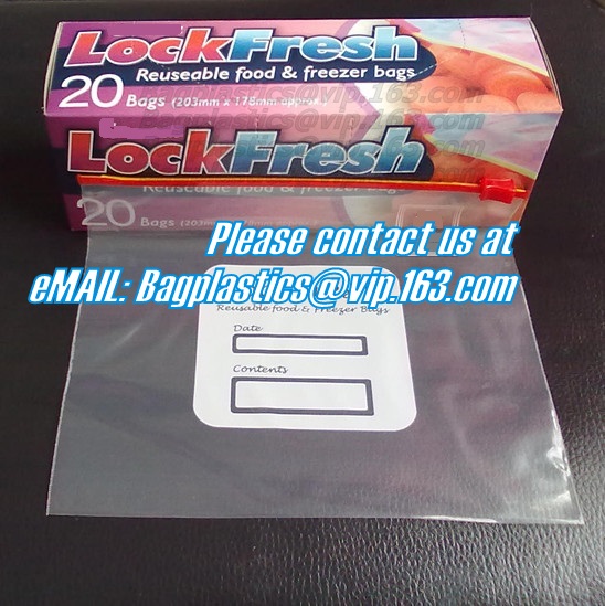 resealable, reclosable trasnparent freezer plastic k bag, Reclosable Grip Zip Smell