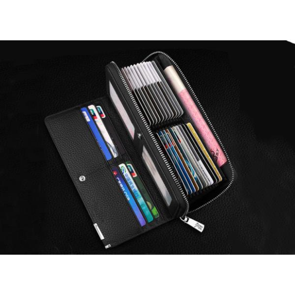Anti-theft brush multi-position card bag male bank card set credit card holder large capacity long wallet for men