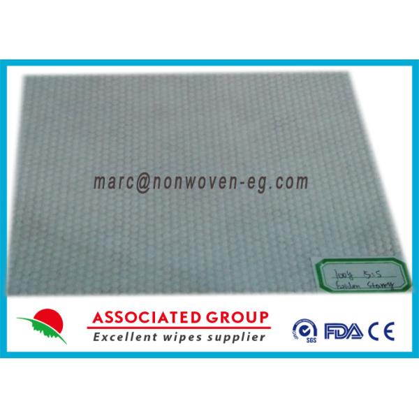 ビスコース ポリエステルSpunlaceのNonwovenの生地の熱い溶解の大きいドット・パターン