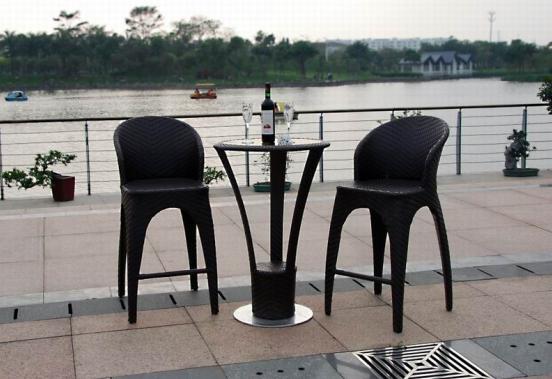 Outdoor rattan wine bar set-16077