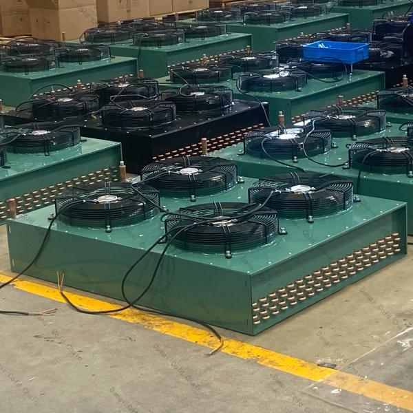 Condensador de enfriador de aire de aleta y tubo con cobre / aluminio / acero inoxidable