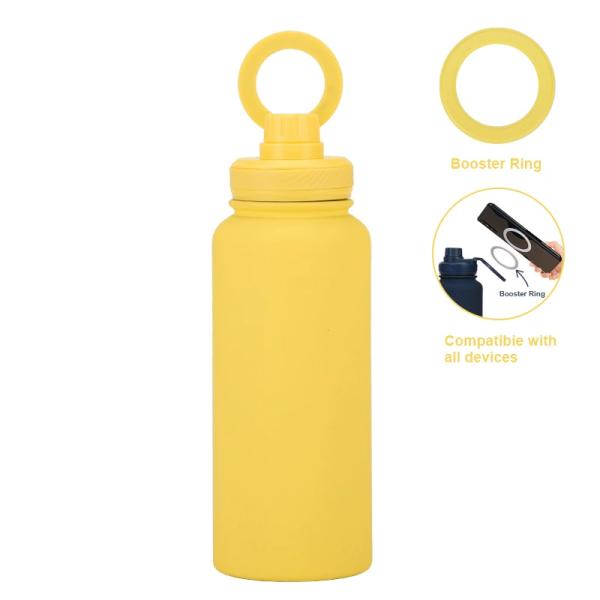 New Cross-border Mobile Phone Magnetic Stand Water Cup Outdoor Large-capacity 1L Insulated Cup Stainless Steel Sports Water Bottle