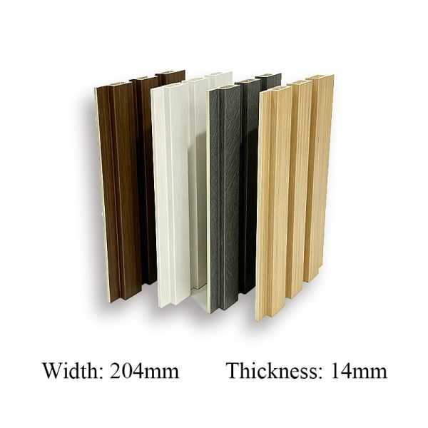 Modern 3D Textured PVC Fluted Wall Panels Waterproof Fireproof Decorative Slat Cladding for Feature Wall Backgrounds