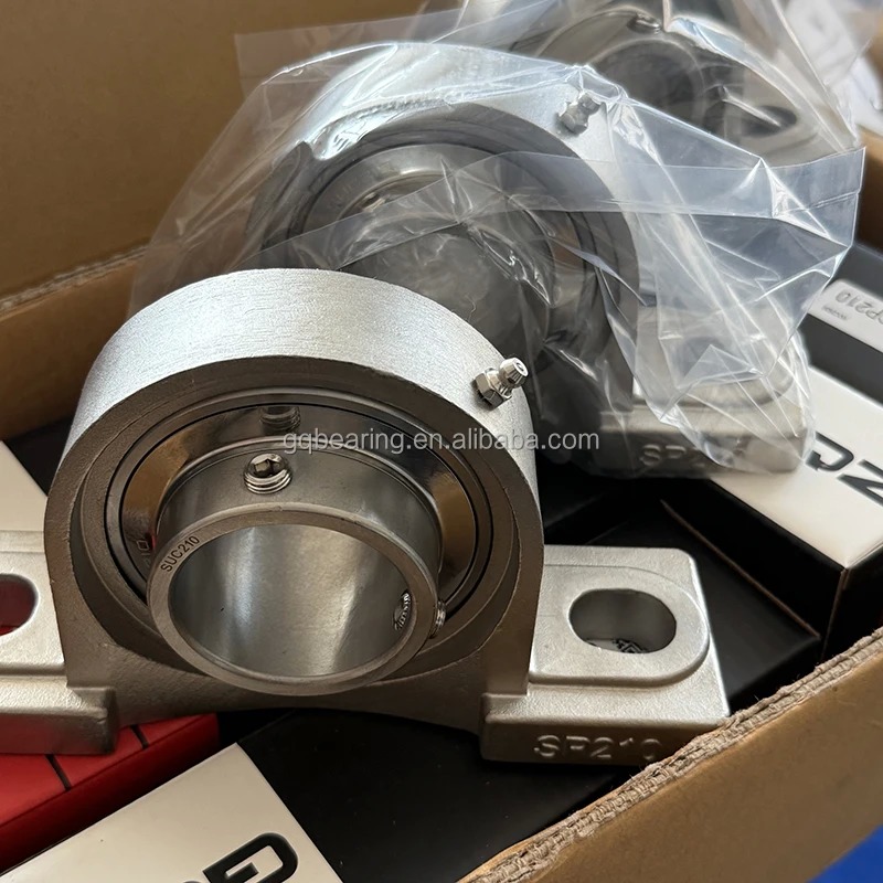 GQZ Premium SUCP 322  Food Grade Waterproof Stainless steel  Pillow Block Bearing For Wet Production Line Machinery Parts