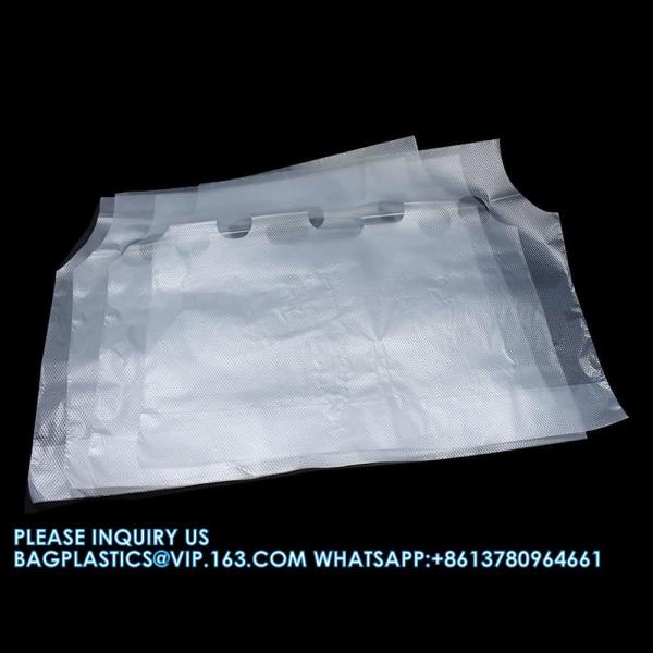 Drinking Handle Bags Cup Carrier With Handle Clear Plastic Packaging Bags For Delivery Hanging Hole Drink Bags
