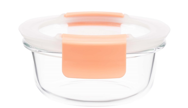 IKOO Dual-Lock Glass Food Container with Transparent Glass Lid