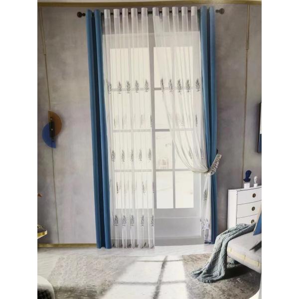 Hollowed White Cotton Lace Embroidery Muslin Curtains Blackout Window Hotels Hospitals