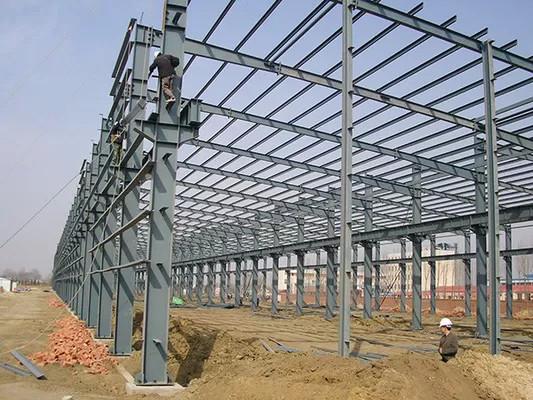 Energy Saving Prefabricated Steel Frame Shed Metal Building Steel Structure For Warehouse