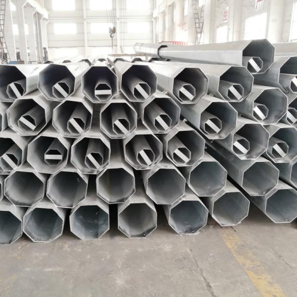 45FT 13716mm Electrical Service Pole ASTM A36 4.0mm Galvanised Steel Pole