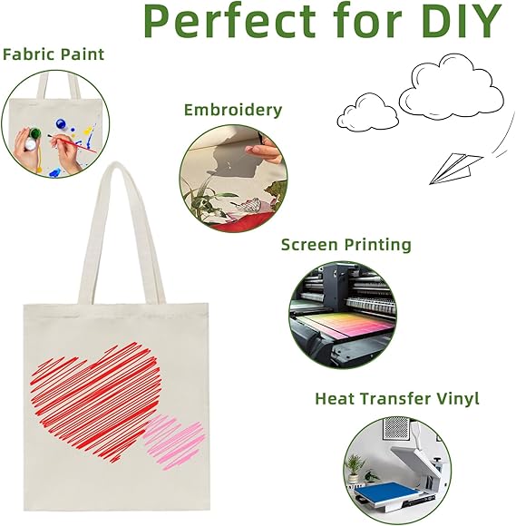 Multi Purpose Strong Shopping Canvas Tote Bag Plain Blanking