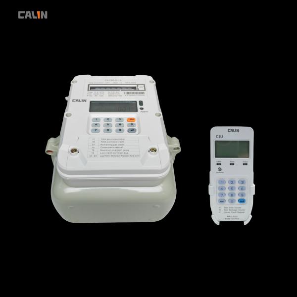 Aluminum Material Smart STS Keypad Meter , Prepay Gas Meter Low Credit Warning