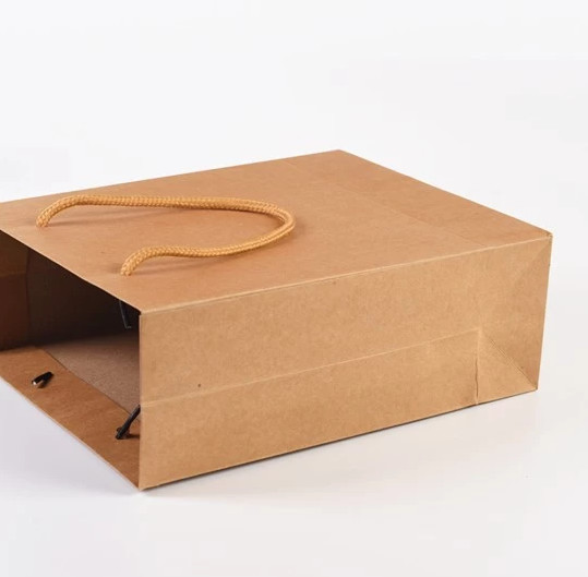 bolsa de papel marrón de encargo reciclable de Kraft
