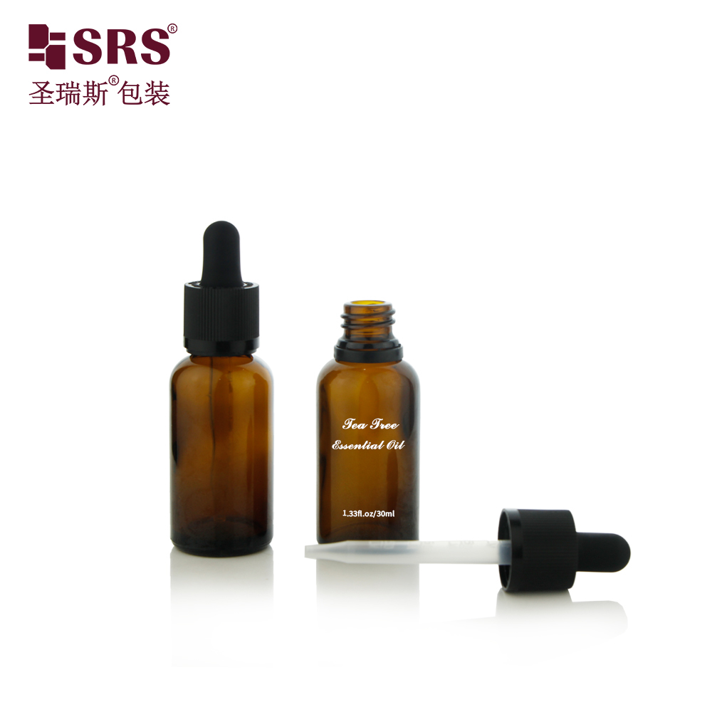 D006 15ml 30ml 50ml Glass Bottle With Child Resistant Dropper Lid For Essential Oil