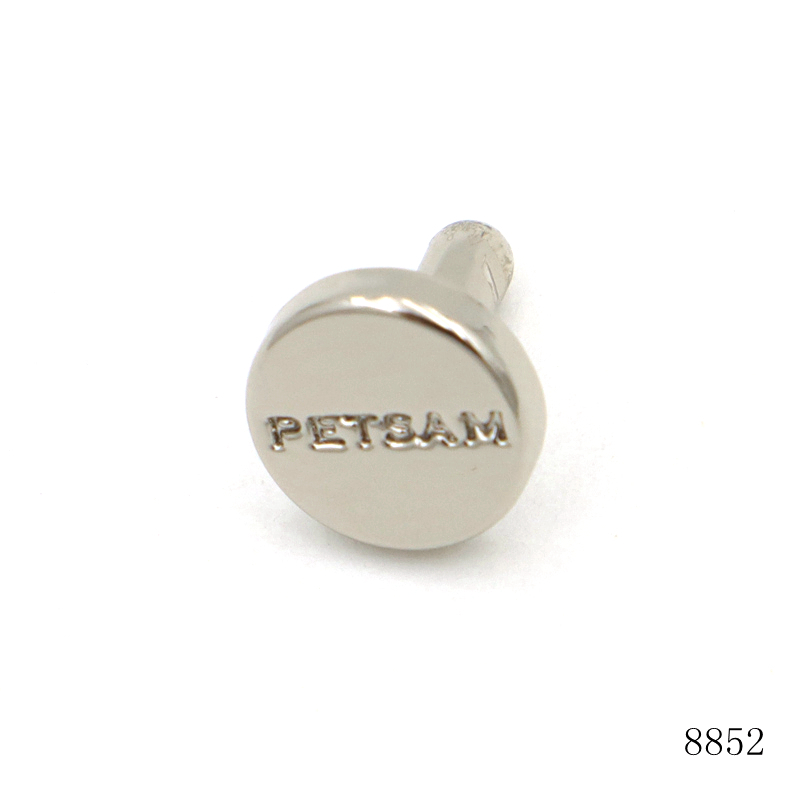 Bag Accessories Leather Decoration Metal Logo Rivet Customized Cap Rivet Stud for Leather Strap Hat Jeans Fittings 