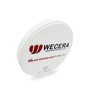 Dental B2 Ultra Translucent Zirconia Disc 98*14mm For Dental Lab / Milling Center