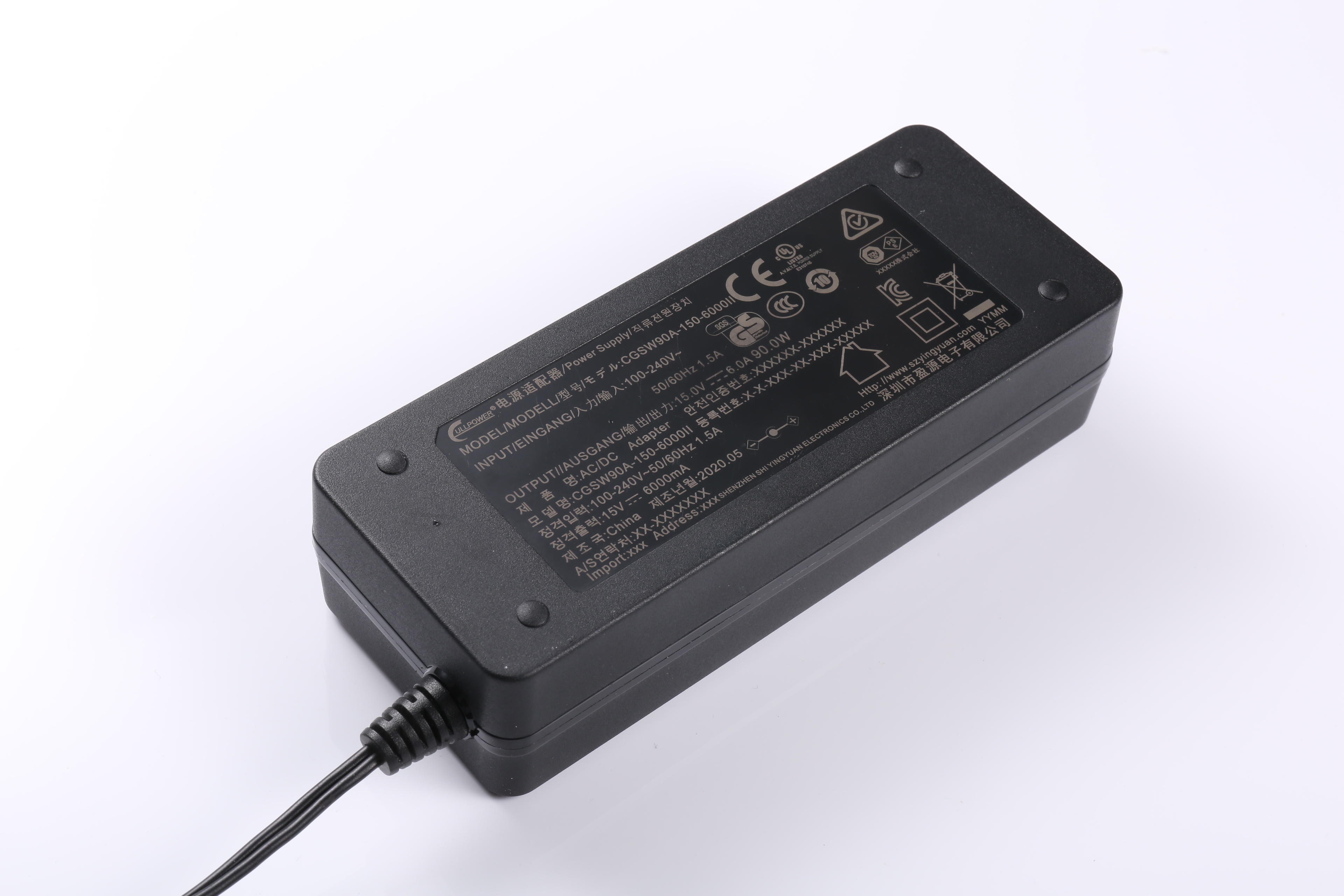 переходник 12V 7.5A 15V 6A 24V 3.75A 24V 4A силы ноутбука 90W переключая