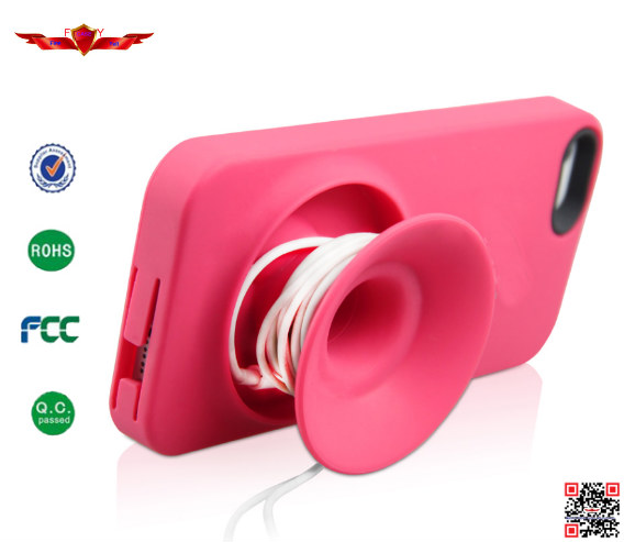 Newest Fashion Design Silicone TPU Cover Cases For Iphone 5G 5S With Megaphone Multi Color