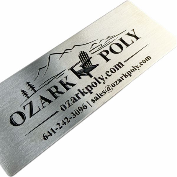 Custom Metal Durable  Nameplate Stainless Steel Brush Label Brand Logo Recessed Tag For Furniture