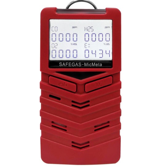 MicMeta IECEx/ATEX/EMC/Marine Certified Multi Gas Detector Portable for CO H2S O2 LEL CO2 5 gases