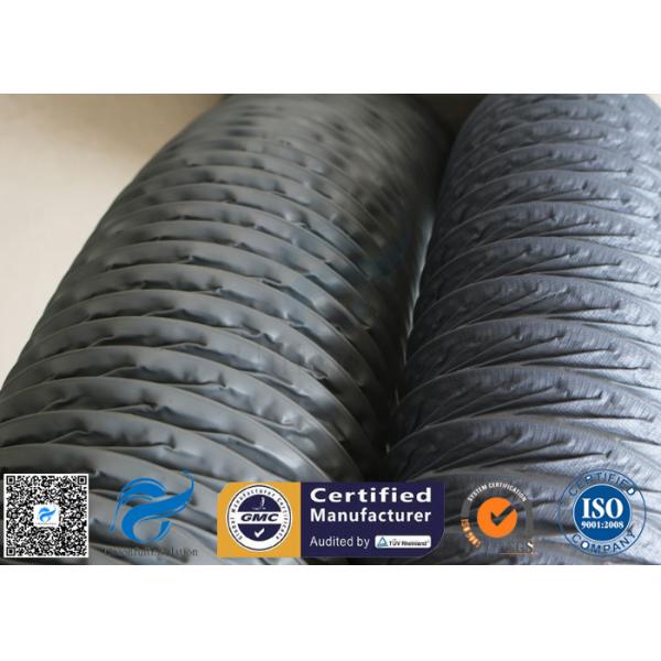 PVC Coated Fiberglass Fabric 150MM HVAC Flexible Air Ducts 10M Grey 260℃