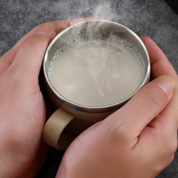 Stainless Steel Coffee Mug With Handle 220ml Capacity For Children's Snacks And Drinks