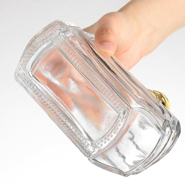 Estampagem a quente Collar de plástico de alumínio de PP garrafas de vidro de 200 ml para XO / brandy