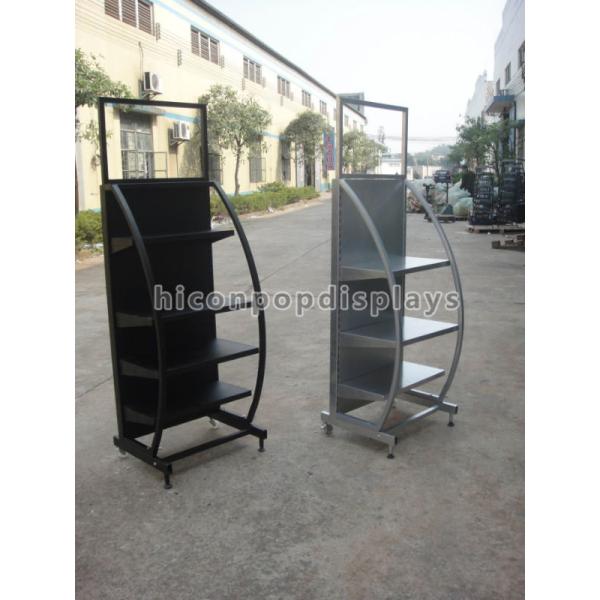 Commercial Metal Retail Store Displays Fixtures Floor Standing For Engine Oil Display