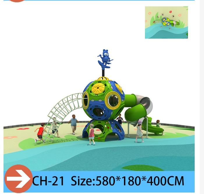 Space Capsule Theme Playground Equipment Custom web Climbers Swings  Plastic Slides for Parks  Kindergartens Safe & Child-Friendly​