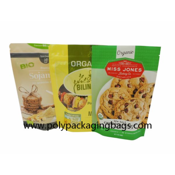 A prueba de humedad coloque para arriba el Ziplock de la hoja 50microns empaqueta para el bocado