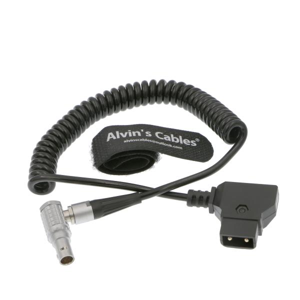 2 Pin Right Angle To D TAP Coiled Video Camera Power Cable For Kinefinity Kinemini Camera