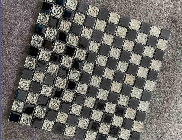 Electroplated Glass Mosaic Tiles 300x300mm for Swimming Pools