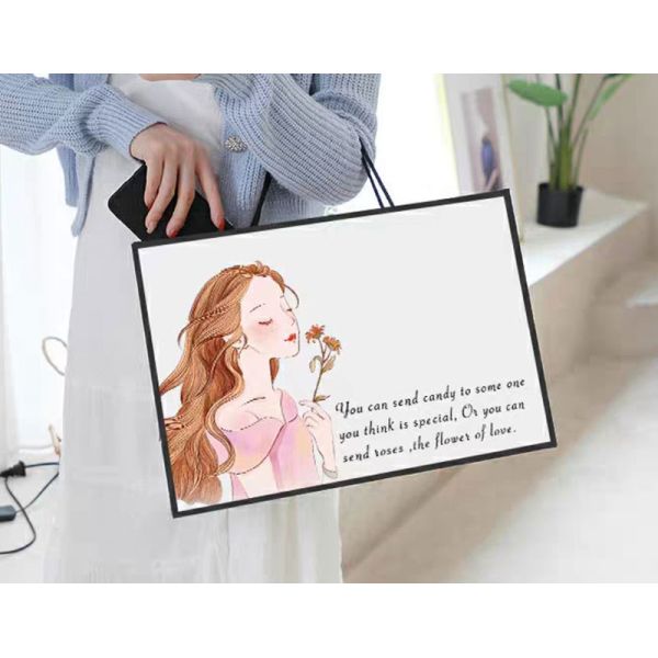 Luxury CCWB Paper Cardboard Shopping Bag Customized Logo for Clothes garment