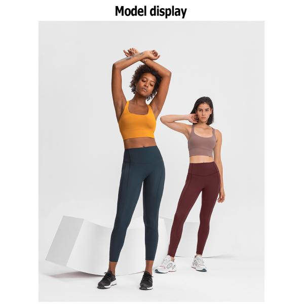 Подгонянное Breathable бюстгальтера спорт двойных женщин плечевого ремня противоударное