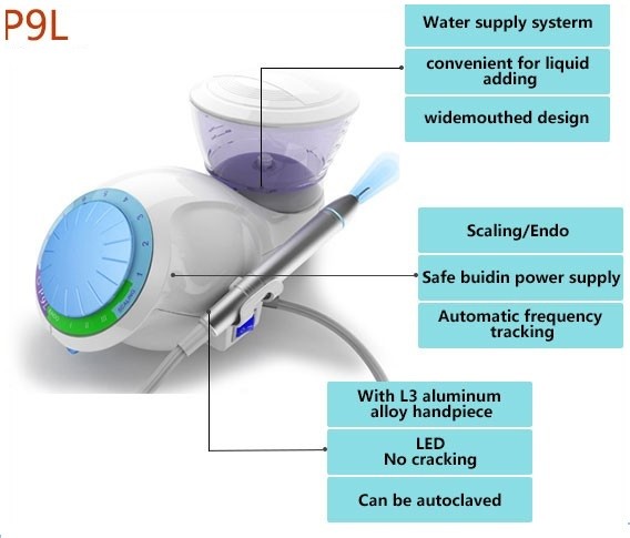 P9L Auto Water Supply 	Ultrasonic Dental Scaler With LED Alloy Detachable Handpiece