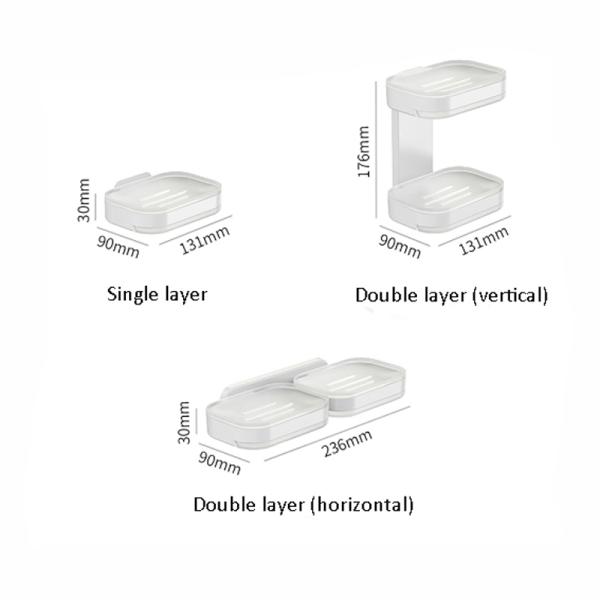 Drill-Free Plastic Shower Caddy Adhesive Shower Organizer for Bathroom and Kitchen